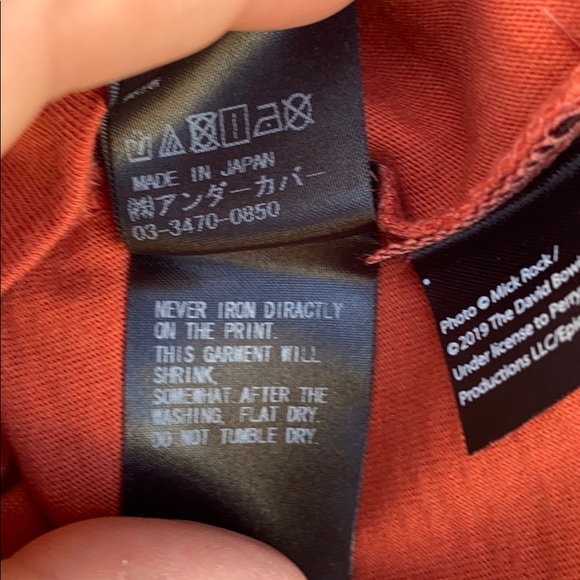 Undercover x David Bowie women's t-shirt orange - Picture 6 of 7